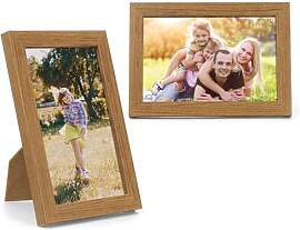 Holzfarbe MDF Fotorahmen 4x6 Zoll - 2 Stück