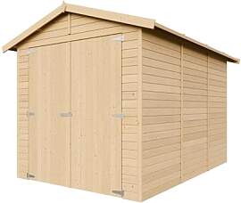 Holzgarage - Abstellraum mit Fenstern-