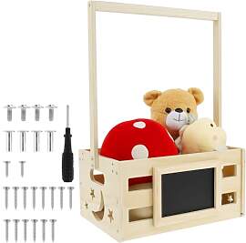 Holzkiste für Babyparty,Babykorb mit Griff,Holz