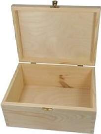 Holzkiste Kiefernholz mit Klappdeckel &