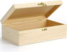 Holzkiste mit Deckel, Holztruhe Erinnerungsbox