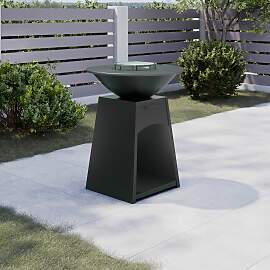 Holzkohlegrill Säule 1 Schwarz