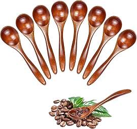 Holzlöffel Set, 8 Holzlöffel klein, für Kaffee
