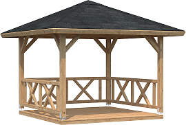 Holzpavillon PALMAKO "Betty", braun,