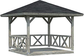 Holzpavillon PALMAKO "Betty", grau,