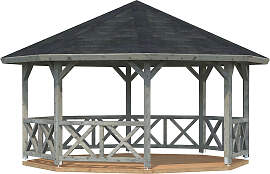 Holzpavillon PALMAKO "Betty", grau,