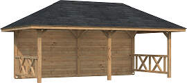 Holzpavillon PALMAKO "Bianca 16,6 m² Set