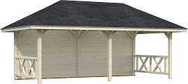 Holzpavillon PALMAKO "Bianca 16,6 m² Set