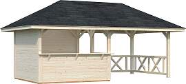 Holzpavillon PALMAKO "Bianca 16,6 m² Set