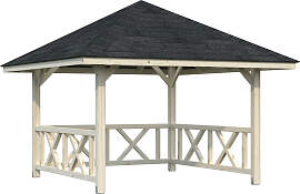 Holzpavillon PALMAKO "Bianca 8,3 m² Set
