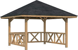 Holzpavillon PALMAKO "Bianca 8,3 m² Set
