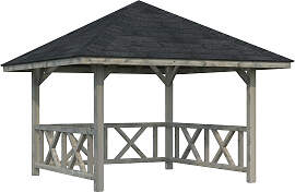 Holzpavillon PALMAKO "Bianca 8,3 m² Set