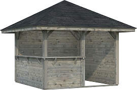 Holzpavillon PALMAKO "Bianca 8,3 m² Set