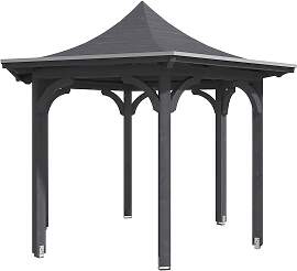 Holzpavillon SKANHOLZ "Versailles", grau 