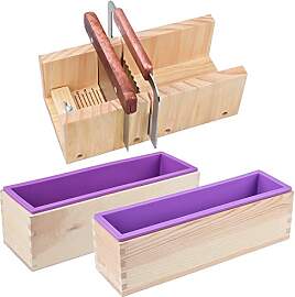 Holzseifenlaibform und Seifenschneider-Set - 2