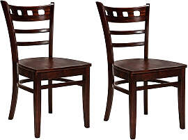 Holzstuhl Balinda Holzsitz (2er Set)