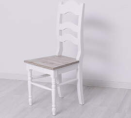 Holzstuhl französischer Landhausstil weiß