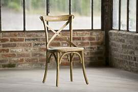 Holzstuhl, Naturfinish, Shabby-Chic-Stil, 49x51x88 