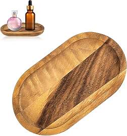Holztablett Badezimmer Tablett Deko, Holz Klein
