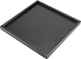 Holztabletts Schwarzes Quadratisches