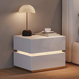 Homary LED Smart Nachttisch mit kabelloser