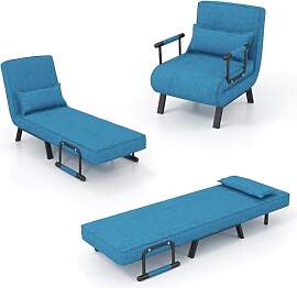 HOMASIS 4 in 1 Schlafsessel mit Bettfunktion,