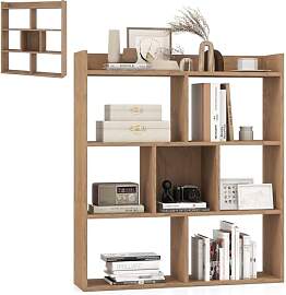 HOMASIS Bücherregal mit 7 Würfeln, Würfelregal