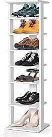 HOMASIS Schuhregal mit 8 Ebenen, höheverstellbar