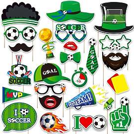 HOMAVEL Fußball Fotobox Requisiten 25 Stück -