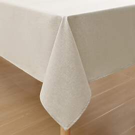 Homaxy Leinenoptik Tischdecke Abwaschbar