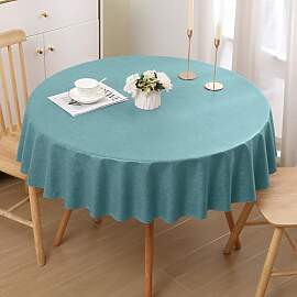 Homaxy Leinenoptik Tischdecke Abwaschbar