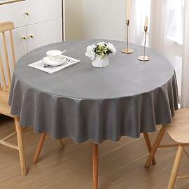 Homaxy Leinenoptik Tischdecke Abwaschbar