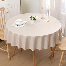 Homaxy Leinenoptik Tischdecke Abwaschbar