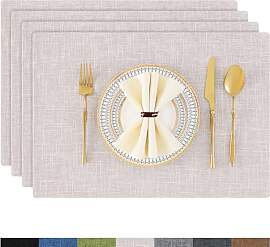 Homaxy Tischsets Abwaschbar 4er Set, Platzsets