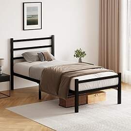HOMBCK Metallbett 90x200, Metallrahmenbett,