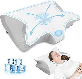 HOMCA Nackenkissen Memory Foam Kissen 2 in 1