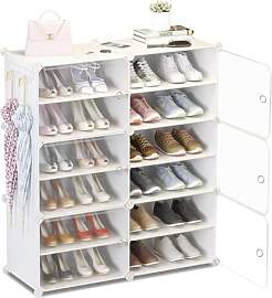 HOMCENT Schuhregal mit Türen und