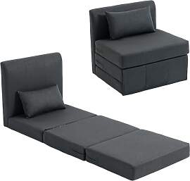HOMCOM 2 in 1 Schlafsessel klappbar Schlafsofa mit 