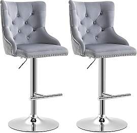 HOMCOM 2er Set Barhocker Barstühle Drehstühle