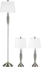 HOMCOM 3-teiliges Stehlampen-Set inkl. 1