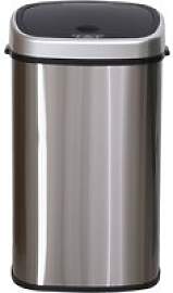 HOMCOM Abfalleimer silber B/H/L: ca. 28,9x68x40,9