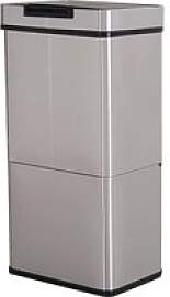 HOMCOM Abfalleimer silber B/H/L: ca. 30x81x42 cm