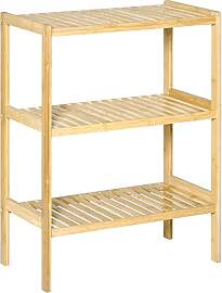 HOMCOM Badregal Standregal mit 3 Ebenen,