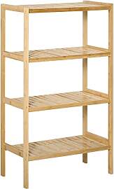 HOMCOM Badregal Standregal mit 4 Ebenen,