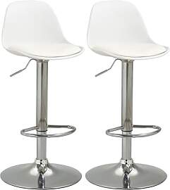 HOMCOM Barhocker 2er Set, Gepolstert Barstuhl mit