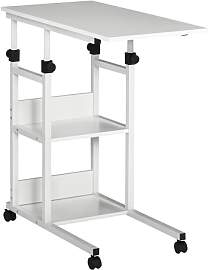 HOMCOM Beistelltisch Couchtisch mit Rollen,
