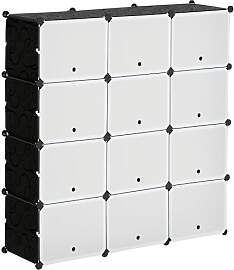 HOMCOM DIY Regalsystem mit 12 Würfeln stapelbar