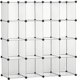 HOMCOM DIY Regalsystem mit 16 Würfeln stapelbar
