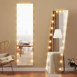 HOMCOM Ganzkörperspiegel 150 x 40 cm RGB-LED