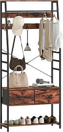 HOMCOM Garderobenständer, Kleiderständer mit 10